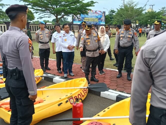 
 Antisipasi Bencana, Polres Serang Gelar Apel Kesiapan Tanggap Darurat