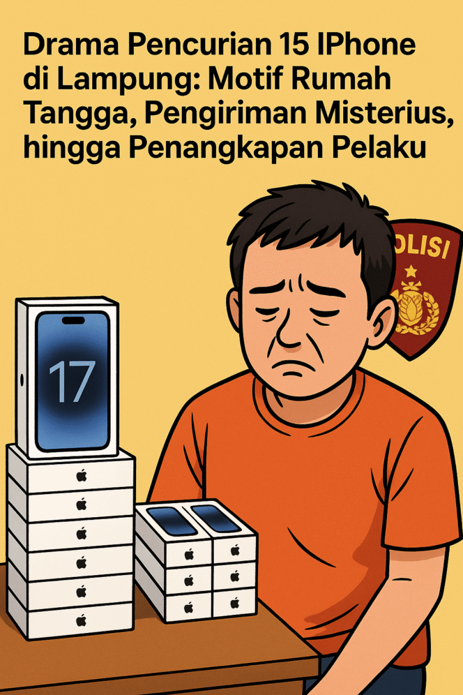 
 Drama Pencurian 15 iPhone di Lampung: Motif Rumah Tangga, Pengiriman Misterius, hingga Penangkapan Pelaku
