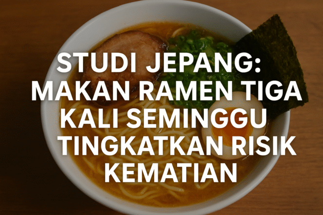 
 Studi Jepang: Makan Ramen Tiga Kali Seminggu Tingkatkan Risiko Kematian