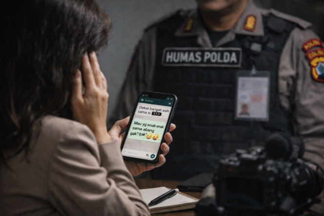 
 Diduga Lecehkan Wartawati Lewat WhatsApp, Oknum Humas Polda Banten Jadi Sorotan